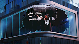שלט תלת ממד, צילום: צילום מסך מתוך LA Kings